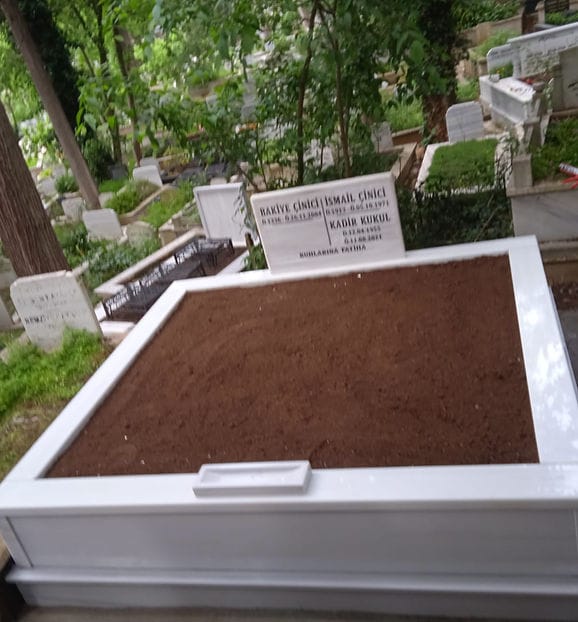 Çift Kişilik Beyaz Mermer Mezar