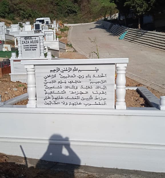 Çift Kişilik Beyaz Mermer Mezar