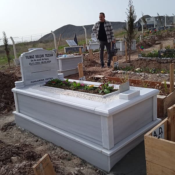 Tek Kişilik Beyaz Mermer